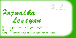hajnalka lestyan business card